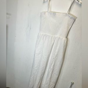 Wayf Smocked Tie Back Maxi  Dress